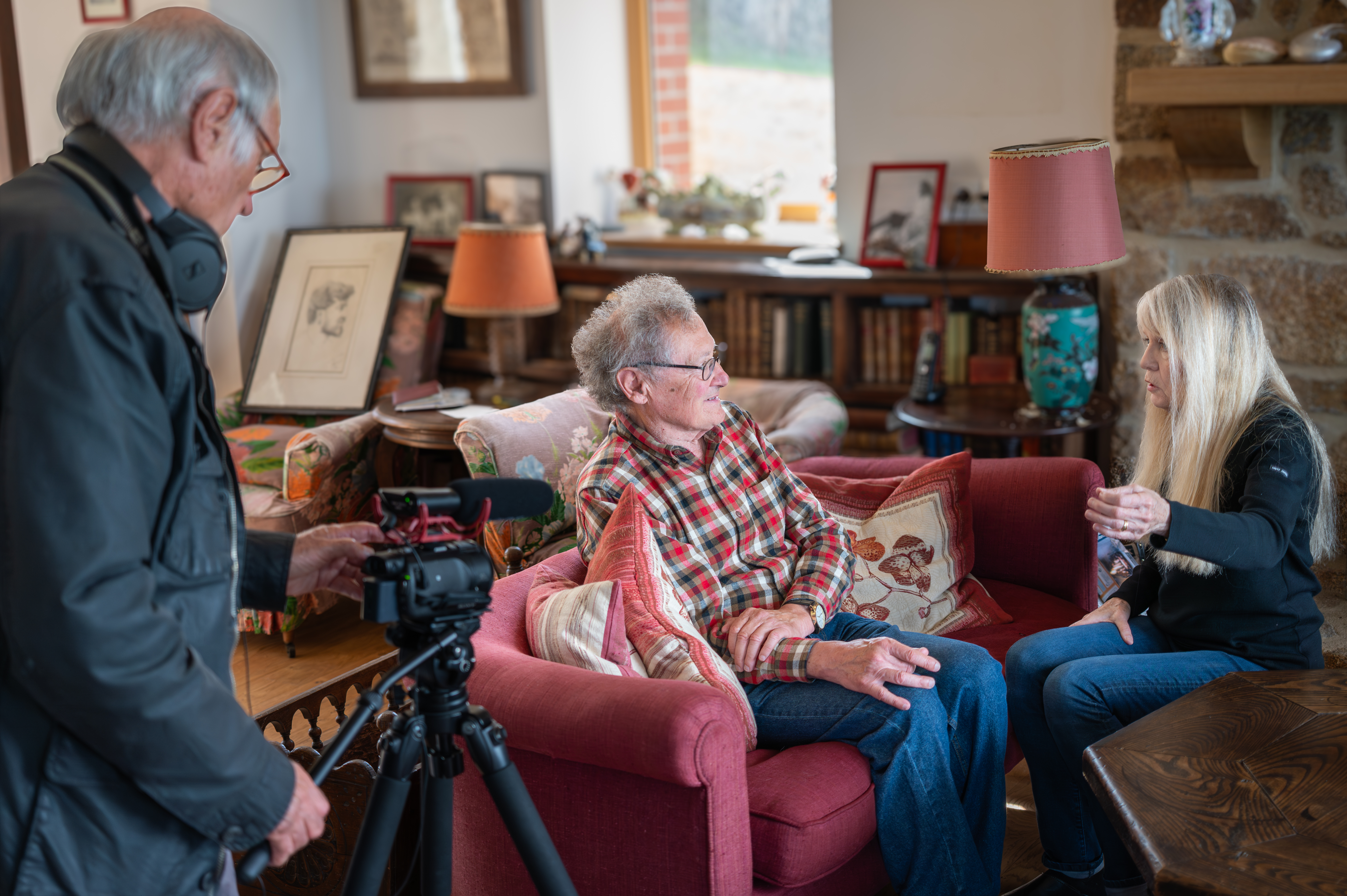 Tournage chez Tina Weymouth, arrière petite-fille franco américaine de l'écrivain. Photo : Alain Vorimore 