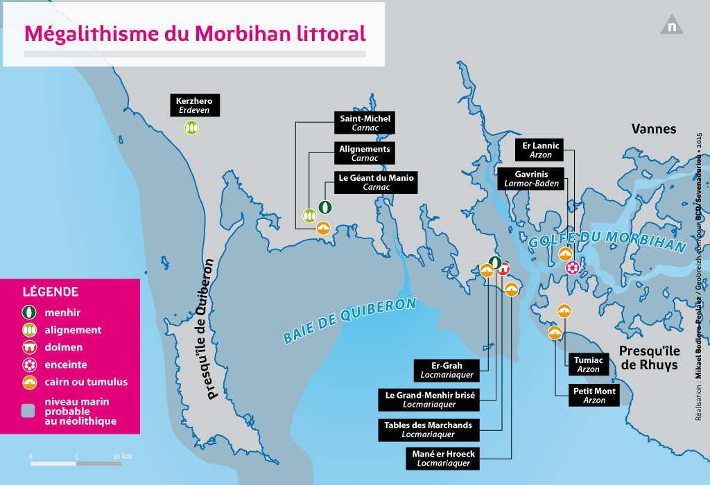 Mégalithisme du Morbihan littoral