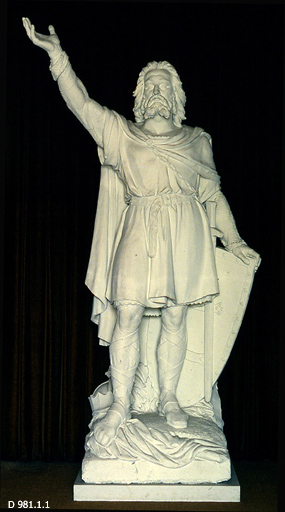 Statue en plâtre d'Alain Barbetorte, Amédée-Renée Médard, 1861, n° d'inventaire D 981.1.1 - Chantal Hémon, Musée Dobrée, Conseil général de Loire-Atlantique, Nantes.