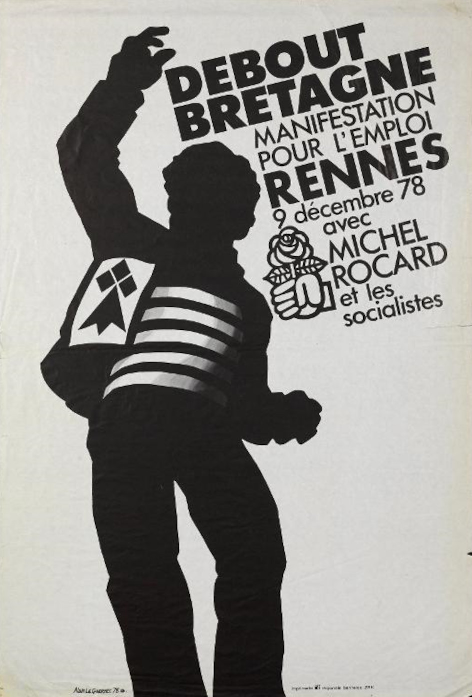 Debout Bretagne, affiche d'Alain Le Quernec (1978). Collection musée de Bretagne, Rennes : 979.0004.41, ©Tous droits réservés.