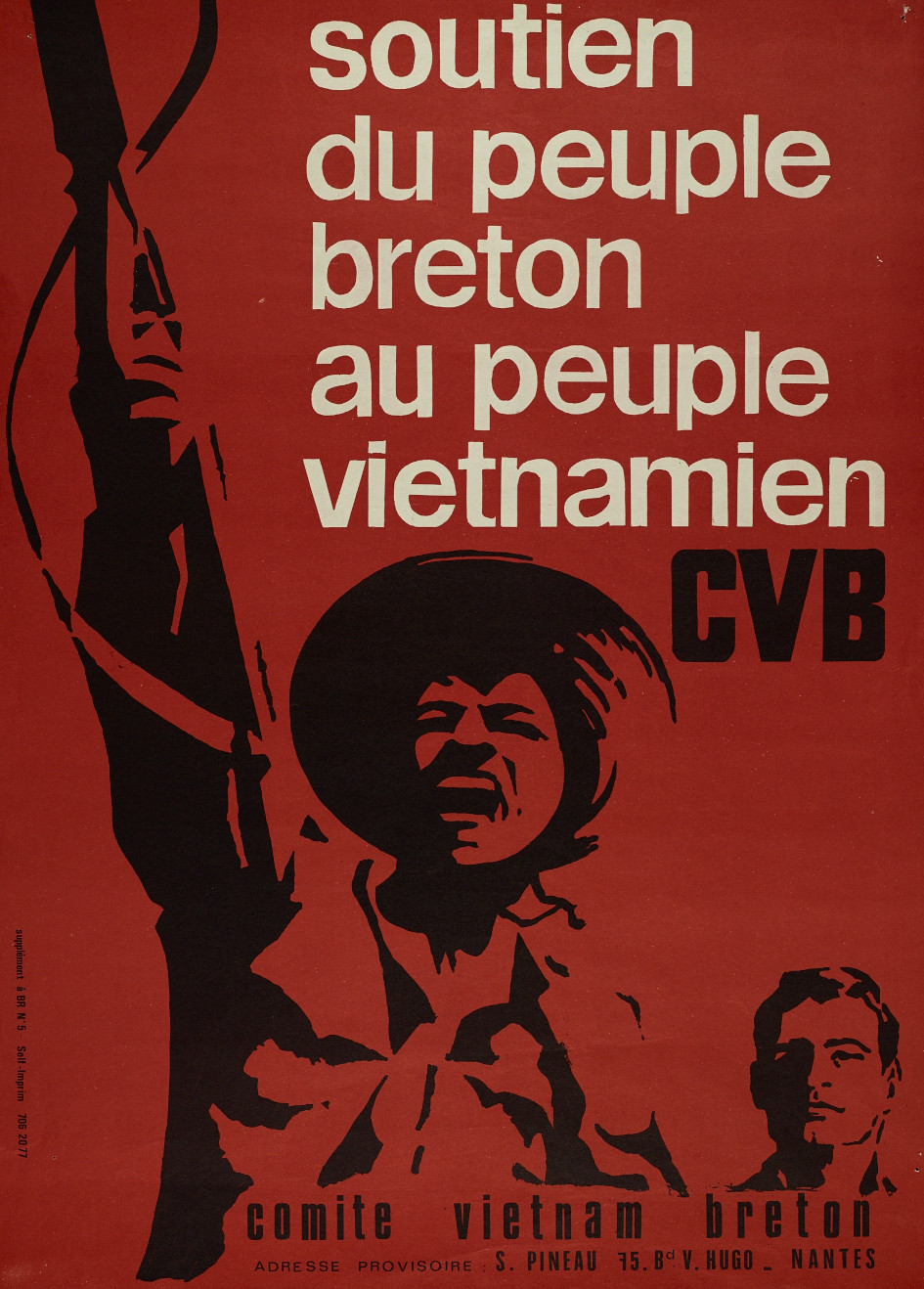 Soutien du peuple breton au peuple vietnamien, affiche anonyme (sans date). Collections Musée de Bretagne, Rennes : 981.0058.303, CC-BY-NC-ND.
