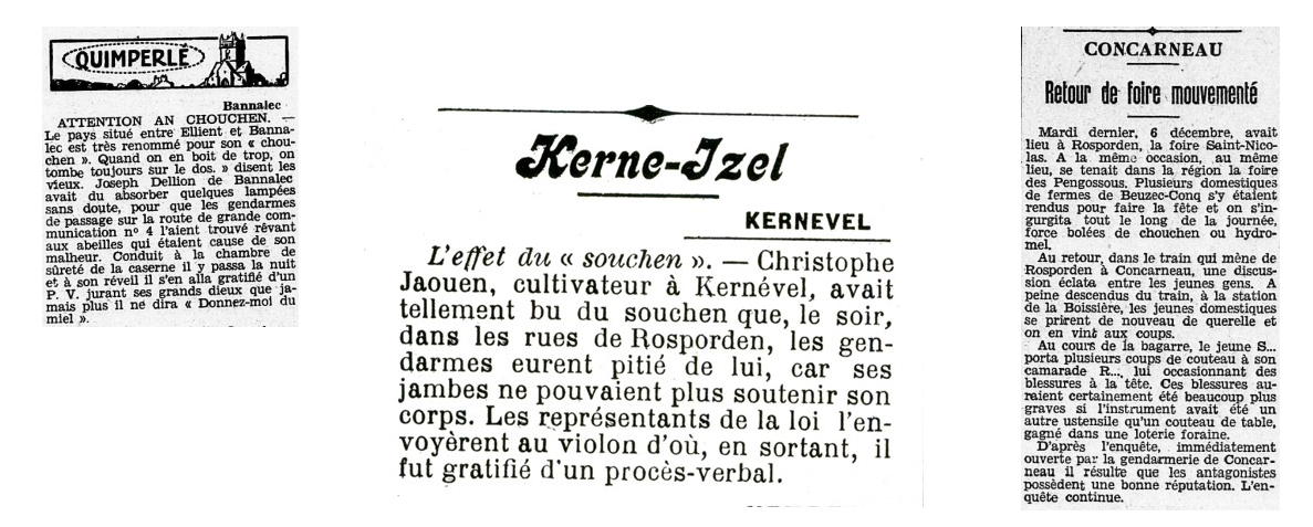 Extraits du journal Ar Bobl (09/02/1931, 21/12/1912 et 09/12/1932)