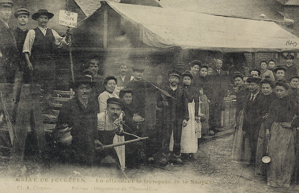 Fougères, grève de 1906-1907. Photo : Alexis Chopin. Source : Collections du Musée de Bretagne.