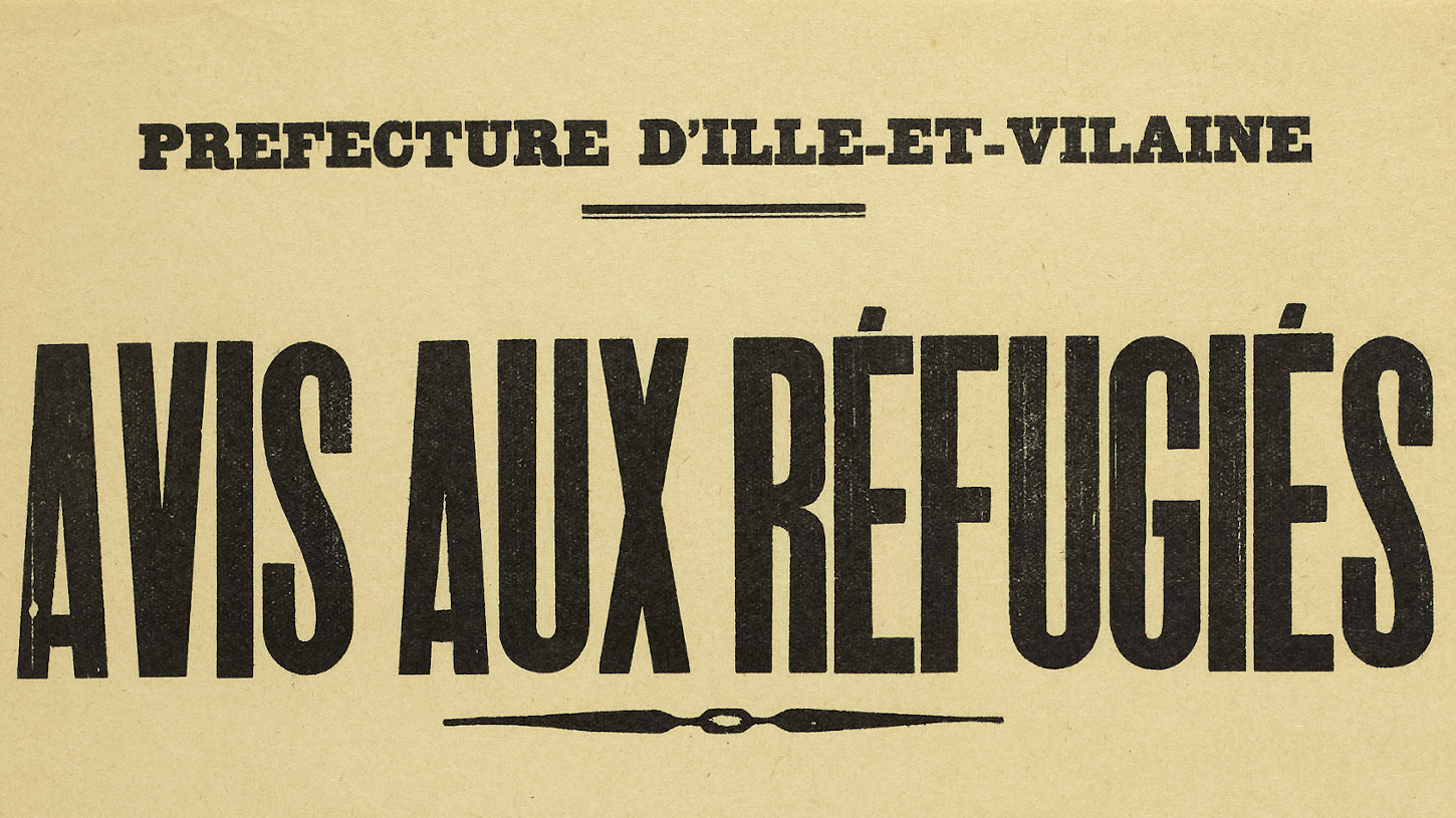 Affiche datant du mois de juin 1940 (détail). Musée de Bretagne: 997.0018.28.
