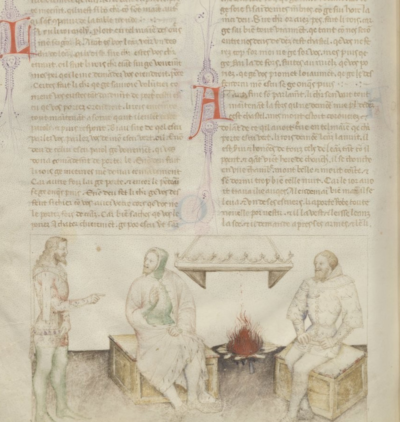Guiron le Courtois. Enluminure du XIVe siècle.Milan, NAF 5243