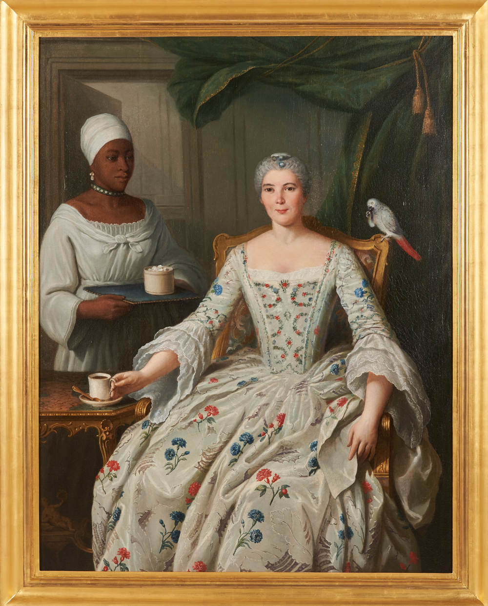 Marguerite Deurbroucq et une femme vivant en esclavage à Nantes Pierre-Bernard Morlot, 1753. ©Château des ducs de Bretagne-Musée d’histoire de Nantes.