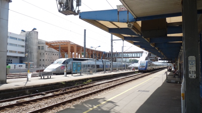  La gare de Lorient en construction avec la participation financière du Conseil régional - août 2016. Crédit : Photo Philippe Lanoë