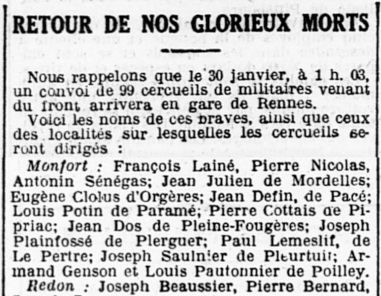 Article publié par L'Ouest-Eclair le 20 novembre 1918. Gallica / Bibliothèque nationale de France.