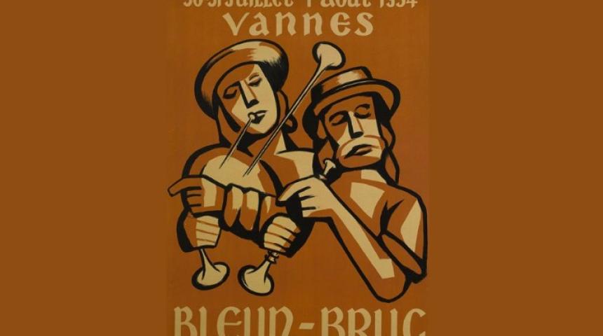 Affiche du Bleun Brug. 1954. Source : collections du Musée de Bretagne.